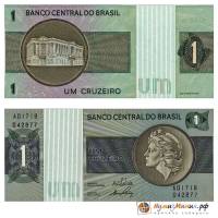 (1972-1980) Банкнота Бразилия 1970 год 1 крузейро "Республика"   UNC